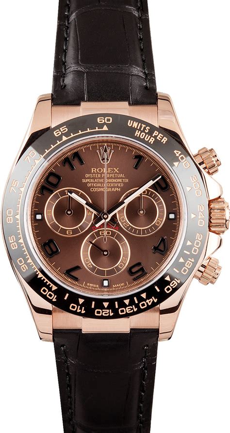 rolex daytona rose gold leather strap replica|rolex rainbow daytona rose gold.